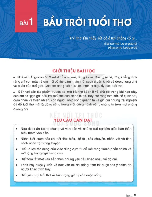 Bài 1: Bầu trời tuổi thơ