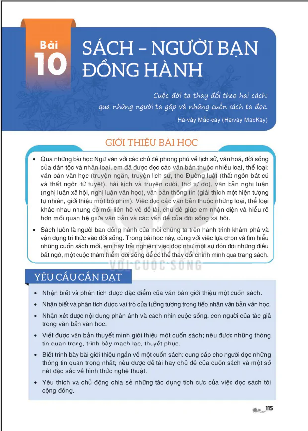 BÀI 10: SÁCH - NGƯỜI BẠN ĐỒNG HÀNH