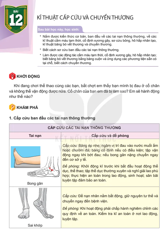 Bài 12: Kĩ Thuật Cấp Cứu Và Chuyển Thương