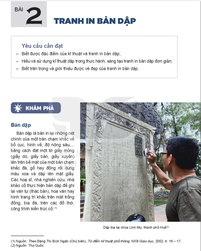 Bài 2: Tranh In Bản Dập