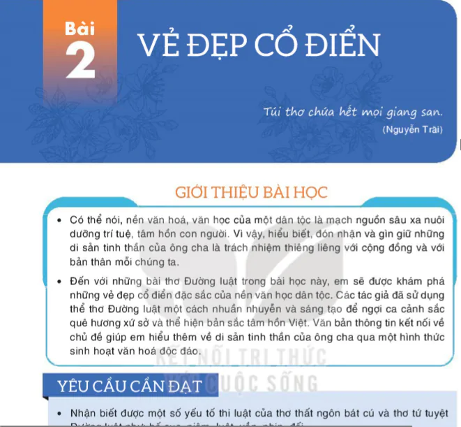 Bài 2: VẺ ĐẸP CỔ ĐIỂN