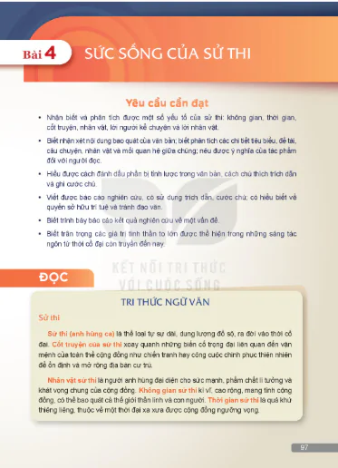Bài 4: Sức sống của sử thi 