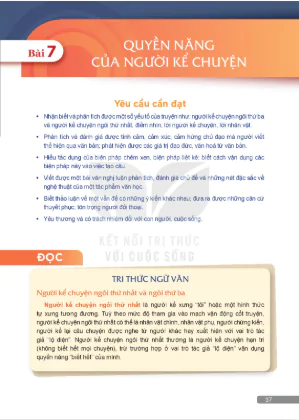 Bài 7: Quyền năng của người kể chuyện