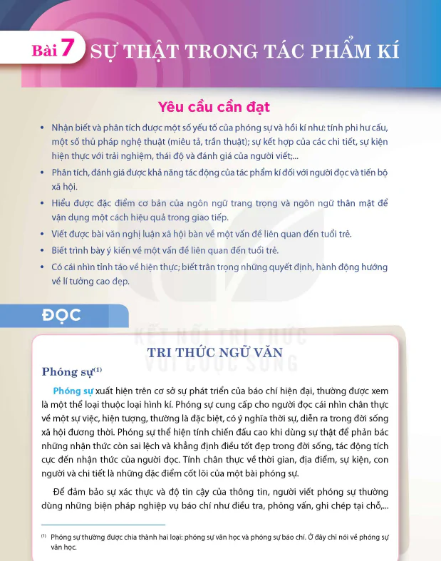 Bài 7: Sự Thật Trong Tác Phẩm Kí