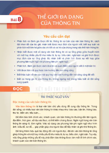 Bài 8: Thế giới đa dạng của thông tin
