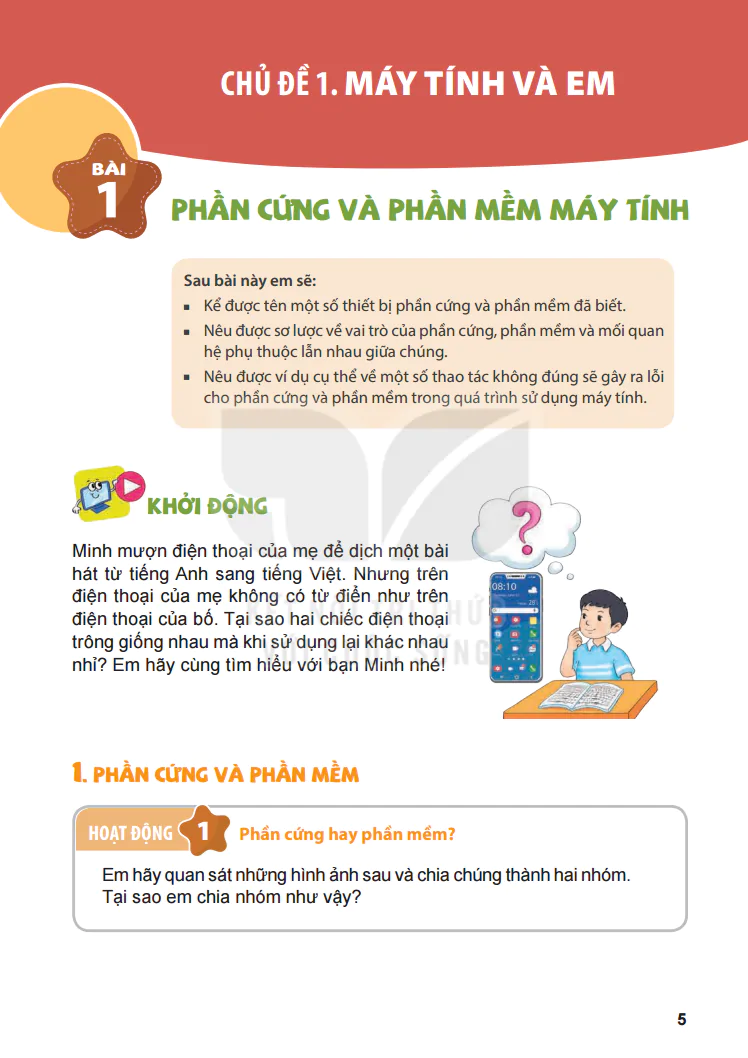 Chủ Đề 1: Máy Tính Và Em