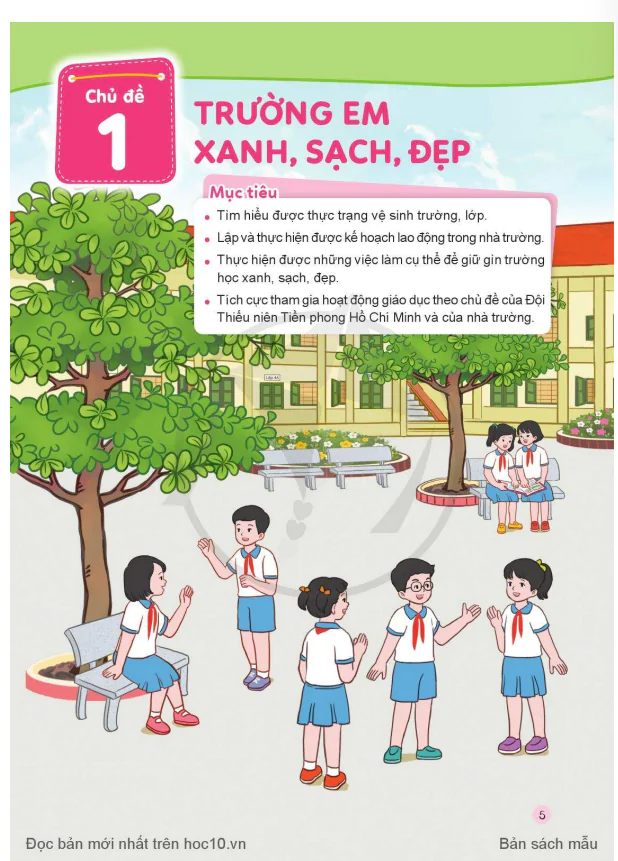 CHỦ ĐỀ 1: TRƯỜNG EM XANH SẠCH ĐẸP