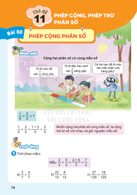 Chủ đề 11: Phép cộng, phép trừ, phân số 