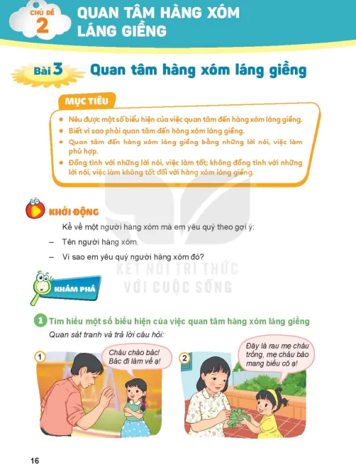 Chủ đề 2: Quan tâm hàng xóm láng giềng