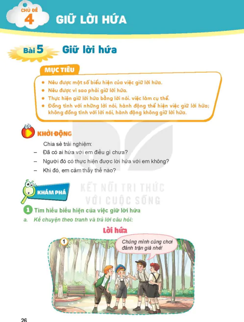 Chủ đề 4: Giữ lời hứa