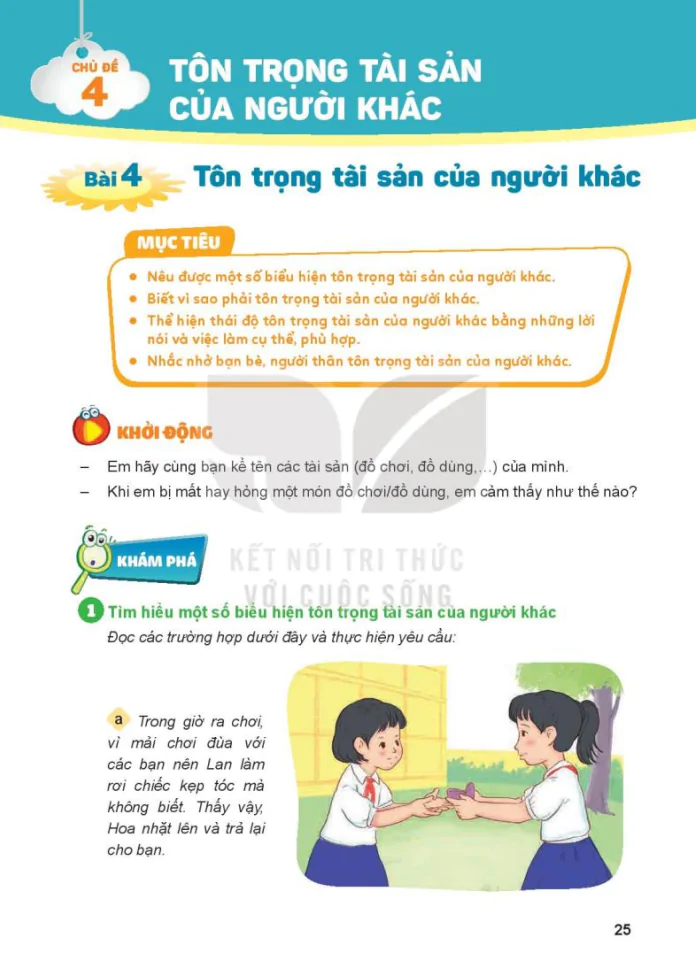 Chủ Đề 4: Tôn Trọng Tài Sản Của Người Khác