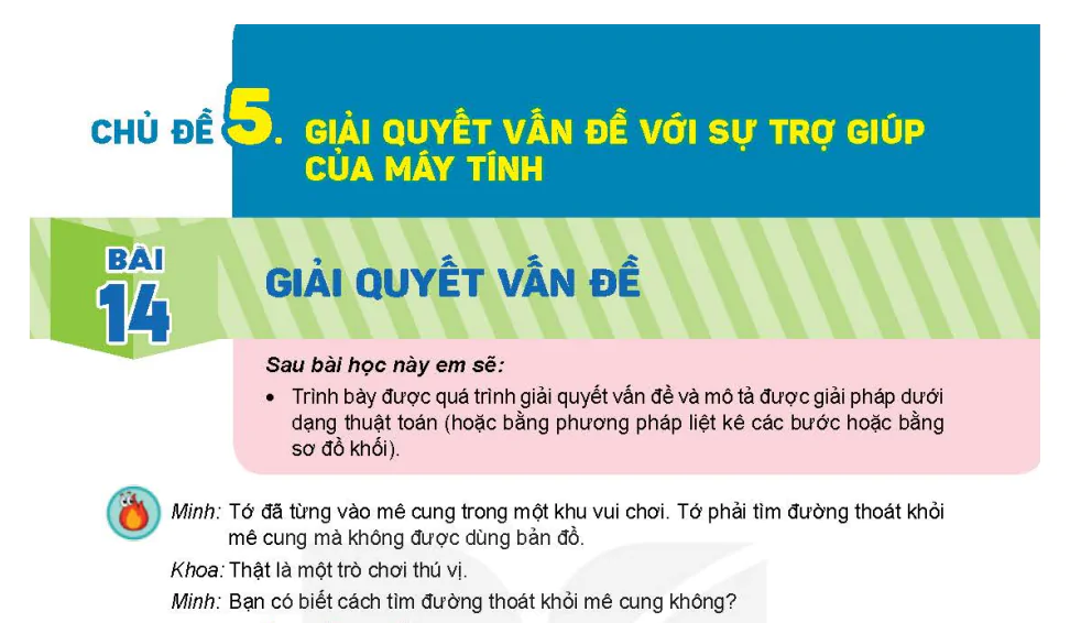 Chủ đề 5: Giải quyết vấn đề với sự trợ giúp của máy tính