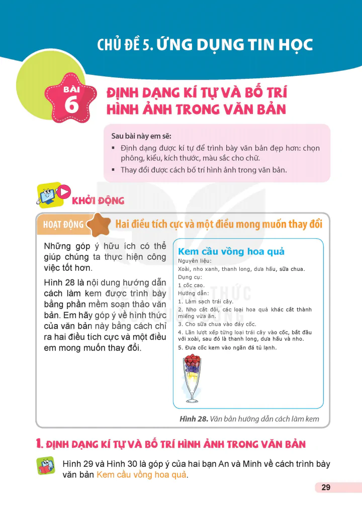 Chủ Đề 5: Ứng Dụng Tin Học