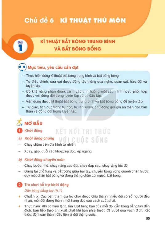 Chủ đề 6: Kĩ thuật thủ môn