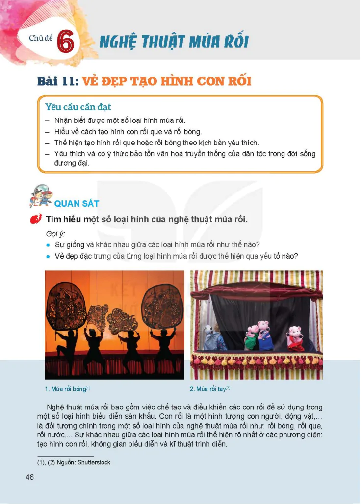 CHỦ ĐỀ 6: NGHỆ THUẬT MÚA RỐI