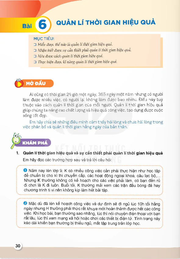 Chủ đề 6: Quản lí thời gian hiệu quả