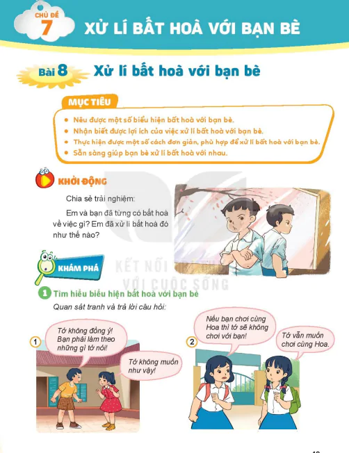 Chủ đề 7: Xử lí bất hòa với bạn bè