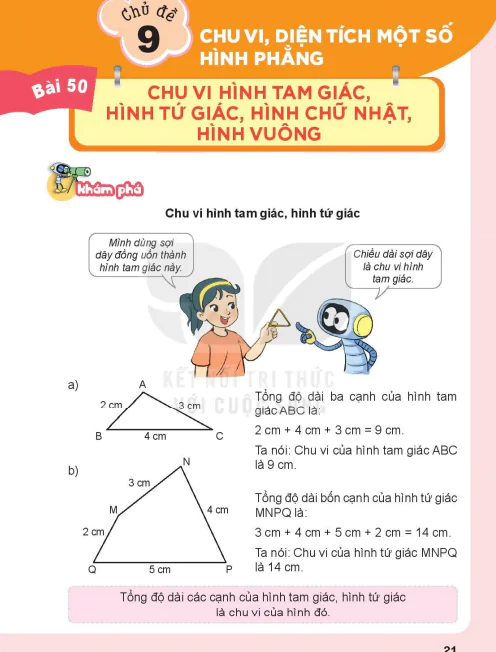 Chủ đề 9: Chu vi, diện tích một số hình phẳng