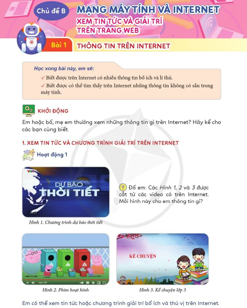 Chủ Đề B: Mạng Máy Tính Và Internet: Xem Tin Tức Và Giải Trí Trên Trang Web