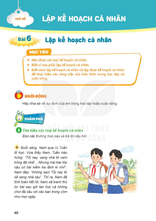 Chủ Đề: Lập Kế Hoạch Cá Nhân