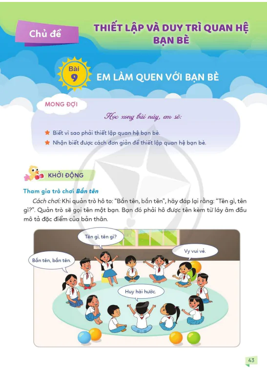 Chủ đề: Thiết Lập Và Duy Trì Quan Hệ Bạn Bè