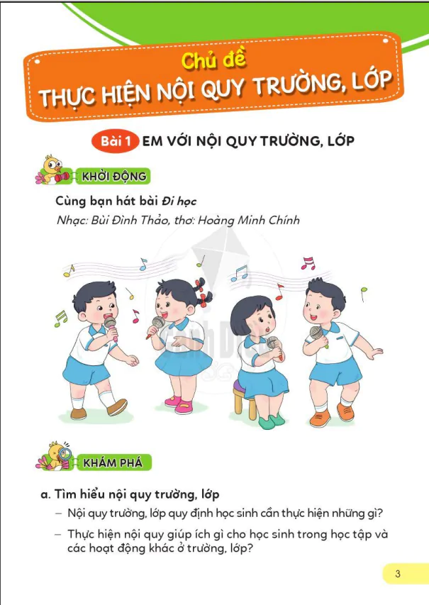 CHỦ ĐỀ: THỰC HIỆN NỘI QUY TRƯỜNG, LỚP