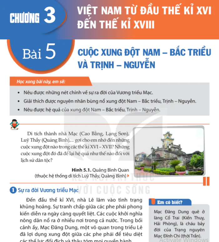 Chương 3: Việt Nam đầu thế kỉ XVI đến thế kỉ XVIII _ Phần Lịch Sử