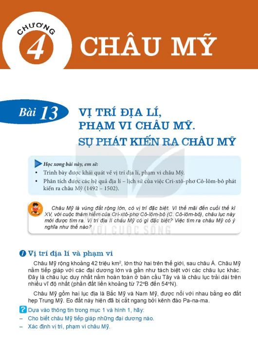 Chương 4: Châu Mỹ - Phần Địa Lý