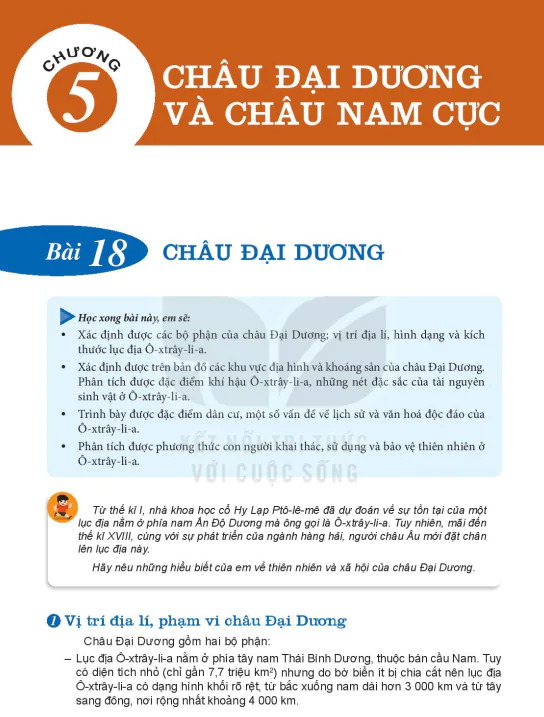 Chương 5: Châu Đại Dương Và Châu Nam Cực - Phần Địa Lý