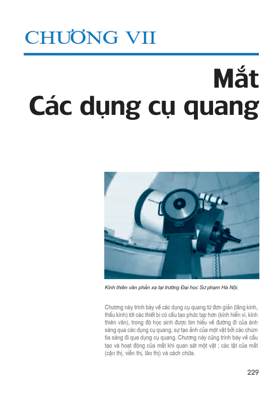  Chương 7: Mắt, các dụng cụ quang