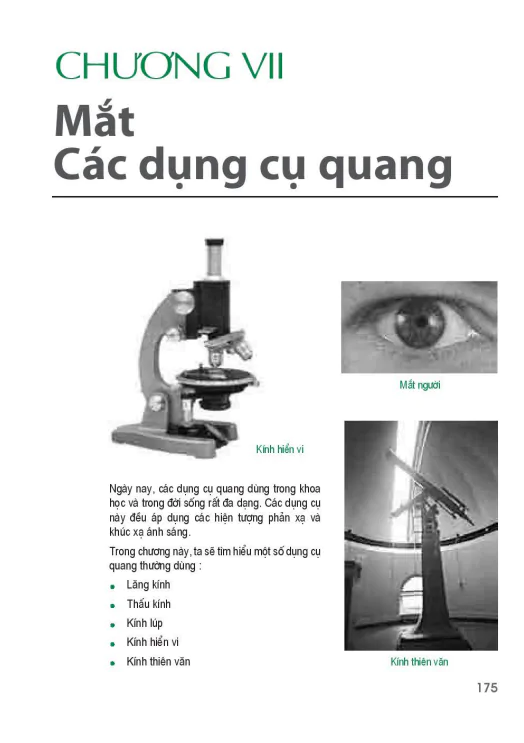 Chương 7: Mắt, các dụng cụ quang