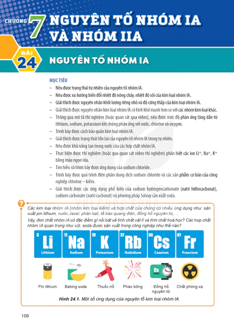 CHƯƠNG 7: NGUYÊN TỔ NHÓM IA VÀ NHÓM IIA