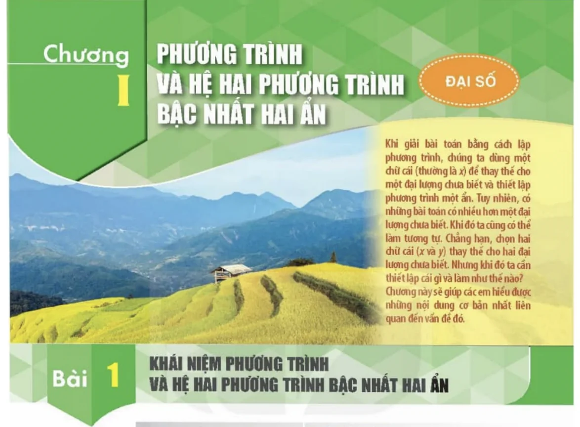 Chương I: Phương trình và hệ hai phương trình bậc nhất hai ẩn