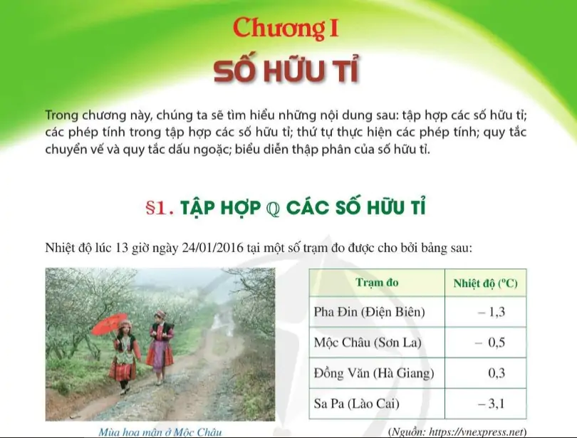 Chương I: Số hữu tỉ