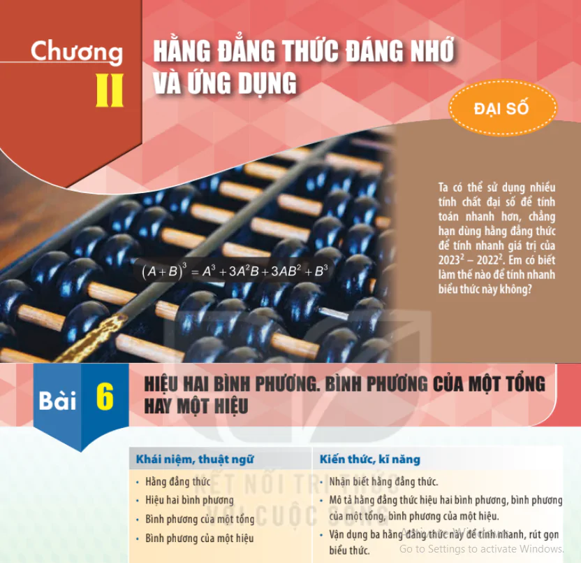 Chương II: Hằng đẳng thức đáng nhớ và ứng dụng