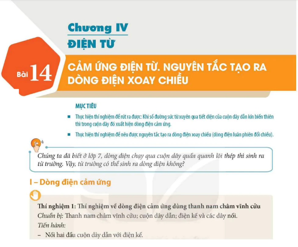 Chương IV. ĐIỆN TỪ