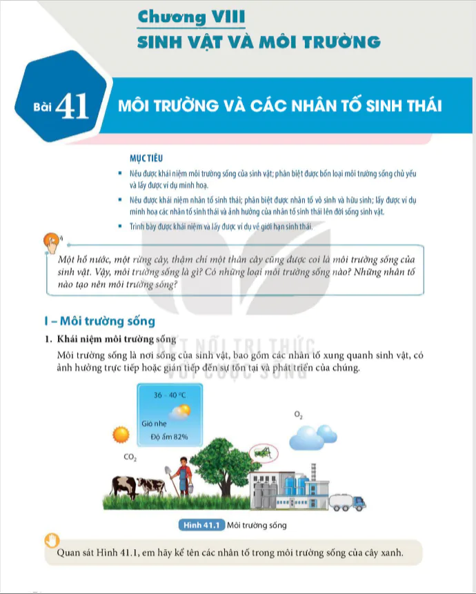 Chương VIII : Sinh vật và môi trường