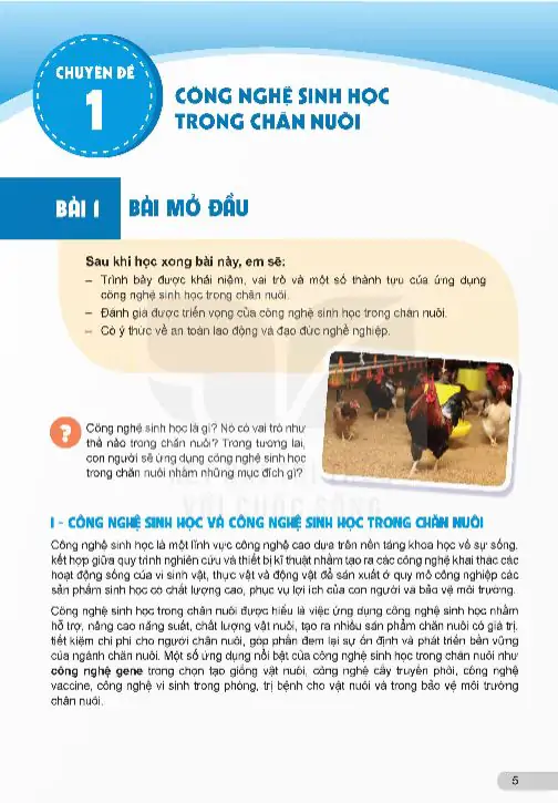 Chuyên Đề 1: Công Nghệ Sinh Học Trong Chăn Nuôi