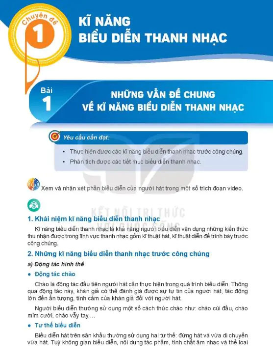 Chuyên Đề 1: Kĩ Năng Biểu Diễn Thanh Nhạc