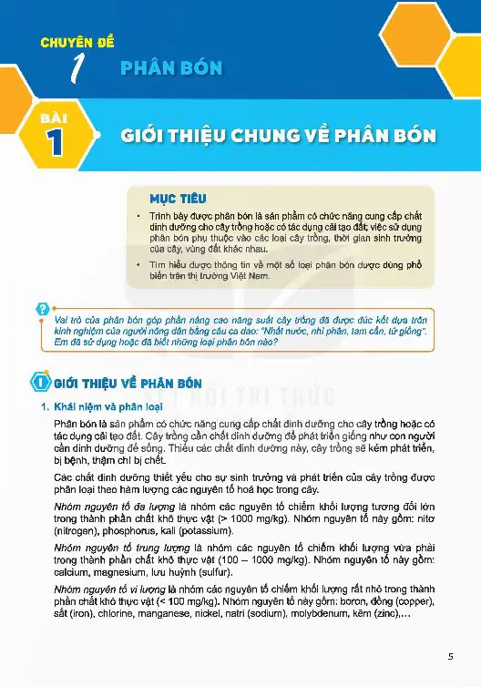 Chuyên Đề 1: Phân Bón