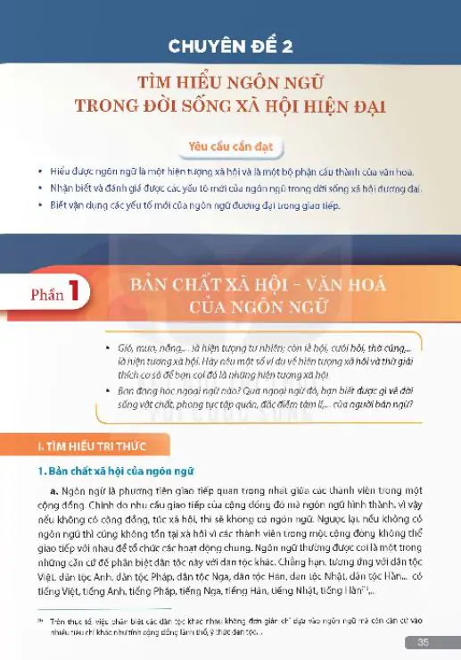 Chuyên Đề 2: Tìm Hiểu Ngôn Ngữ Trong Đời Sống Xã Hội Hiện Đại