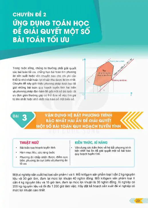 Chuyên đề 2: Ứng Dụng Toán Học Để Giải Quyết Một Số Bài Toán Tối Ưu