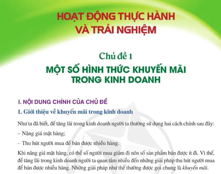 Hoạt động thực hành và trải nghiệm