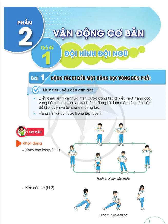 PHẦN 2 VẬN ĐỘNG CƠ BẢN: CHỦ ĐỀ 1: ĐỘI HÌNH ĐỘI NGŨ