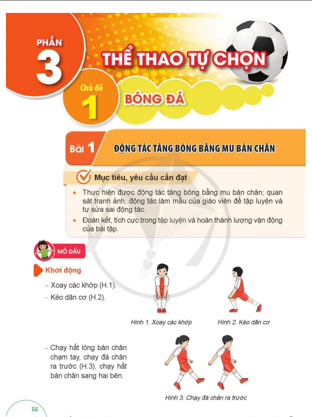 PHẦN 3: THỂ THAO TỰ CHỌN - CHỦ ĐỀ 1: BÓNG ĐÁ