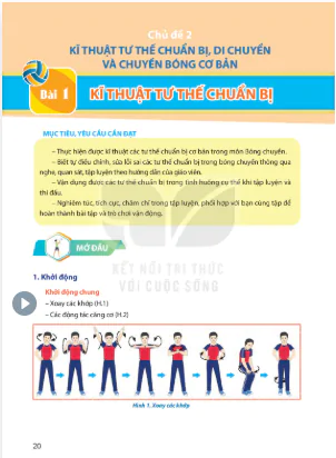 Phần hai: Thể thao tự chọn: Bóng chuyền_Chủ đề 2: Kĩ thuật tư thế chuẩn bị, di chuyển và chuyển bóng cơ bản