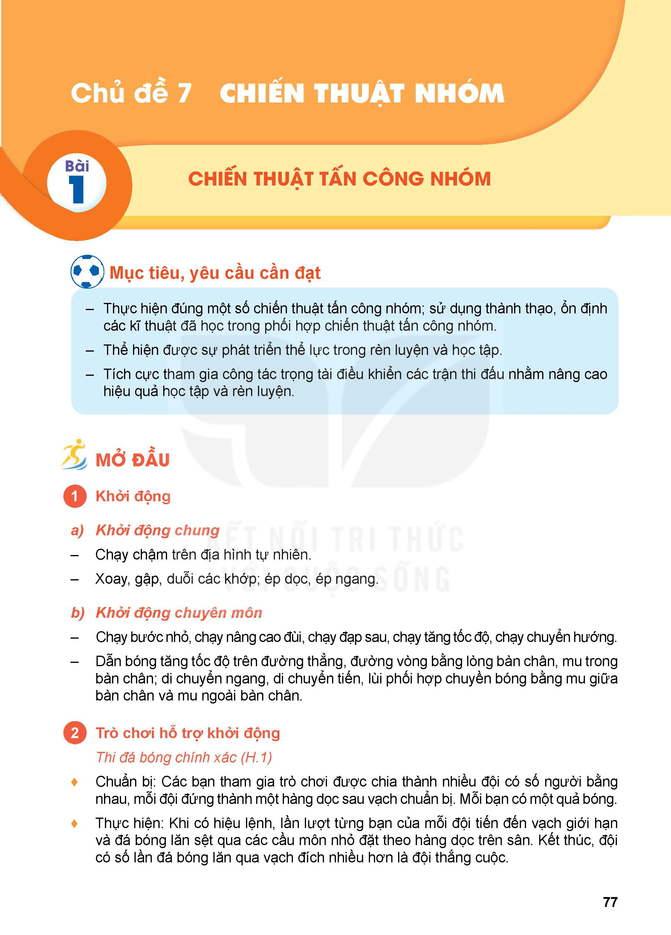 Phần II - Chủ đề 7. Chiến thuật nhóm
