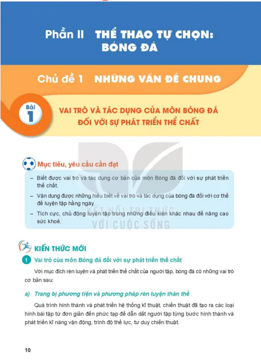 Phần II. Thể thao tự chọn: Bóng đá - Chủ đề 1: Những vấn đề chung