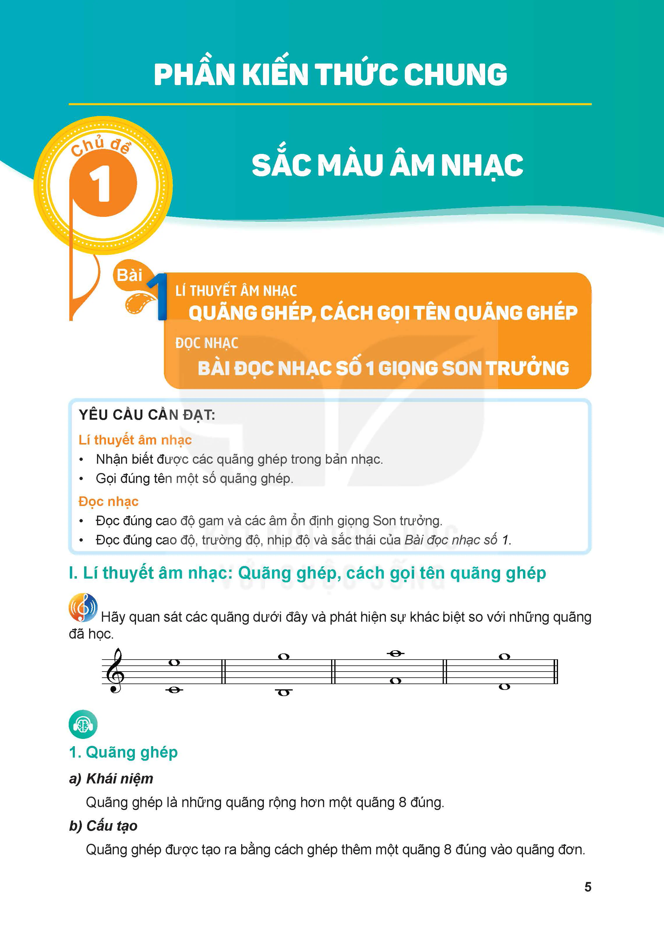 Phần kiến thức chung - Chủ đề 1: Sắc màu âm nhạc