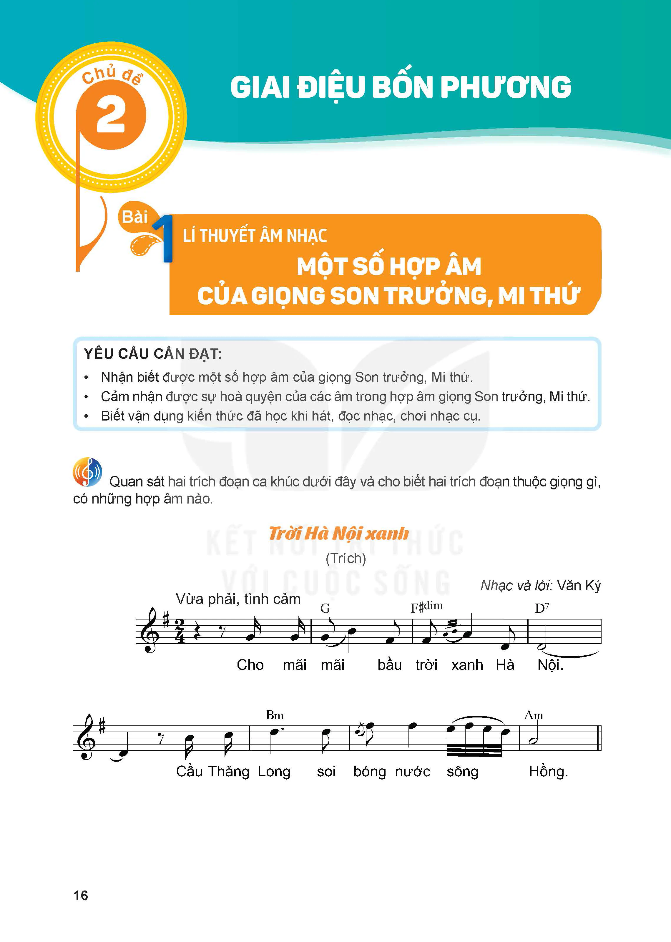 Phần kiến thức chung - Chủ đề 2: Giai điệu bốn phương